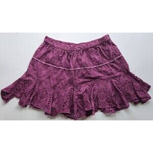 NWT $98 Free People serenity eyelet broderie miniskirt skort womens M